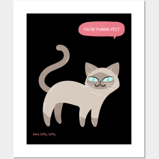 Here kitty, kitty You're purrrr-fect Posters and Art